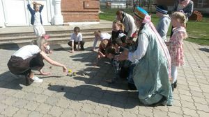 В Преображенском храме села Займо-Обрыв прошел пасхальный детский праздник
